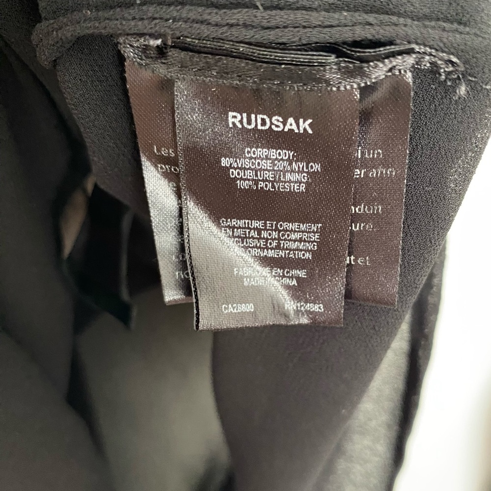 RUDSAK Dionne Long Sleeve Sweater Top, Sheer Back, Black, Size Small - Picture 8 of 8